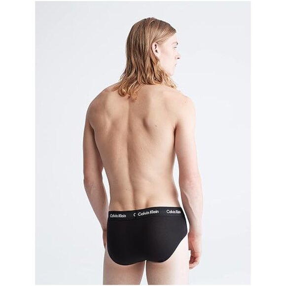 NWT Calvin Klein Men's Cotton Stretch 7-Pack Hip Brief Black Size XXL - Picture 3 of 5